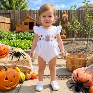 Baby Clothing Girl Halloween Plaid Bubble