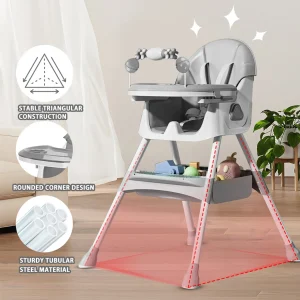 Foldable Baby High Chair 6 Months Plus