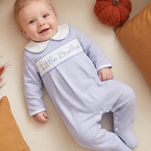 Romper Footed Pajamas Boy Striped