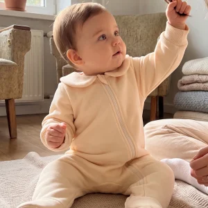 Solid-Color-Footed Color Footed Romper