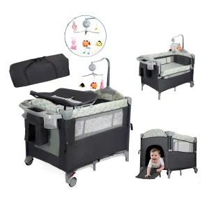Foldable Pack n Play with Bassinet